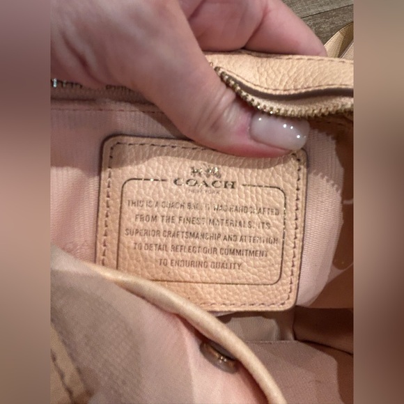 Coach Whipstich Crossbody Flap in a light salmon color - Picture 9 of 15